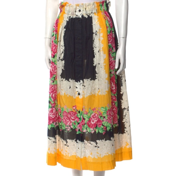 Vintage Black & White Floral Dress + Pink/Yellow - Picture 9 of 9